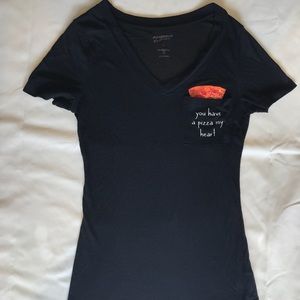 Pizza fitted graphic tee